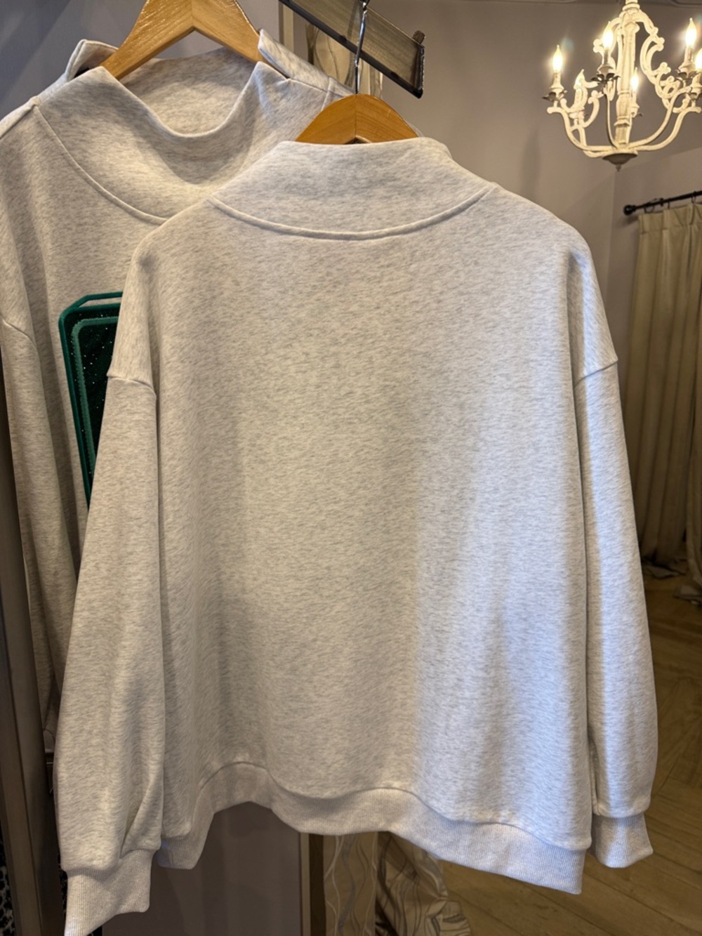QUEEN OF SPARKLES Bun in the Oven Gray Sweatshirt - Picture 2 of 3